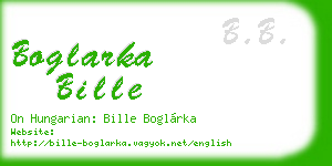 boglarka bille business card